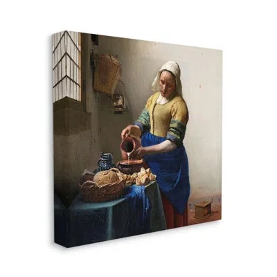 Stupell Industries The Kitchen Maid By One1000paintings - Wrapped Canvas Painting On Canvas In Blue;cream