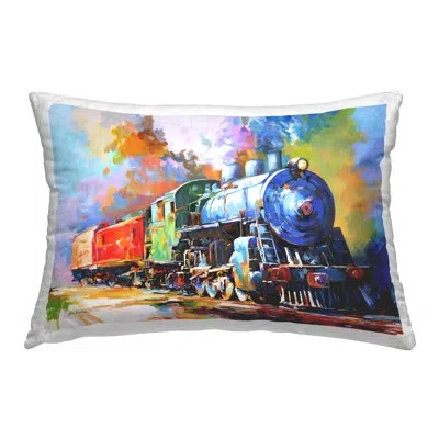Stupell Industries The Last Train Decorative Printed Throw Pillow Design By Leon Devenice In Blue