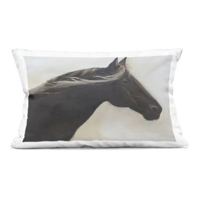 Stupell Industries The Mare In Profile Decorative Printed Throw Pillow, Design By Jadei Graphics In Brown