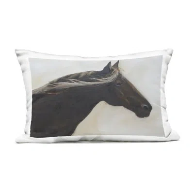 Stupell Industries The Mare In Profile Outdoor Printed Pillow, Design By Jadei Graphics In Brown