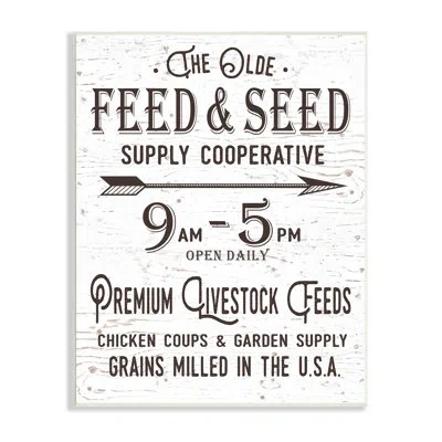 Stupell Industries The Old Feed And Seed Co-op In Wrapped Canvas