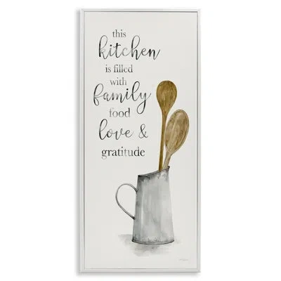 Stupell Industries This Kitchen Family Phrase By Carol Robinson Single Picture Frame Print On Wood In Coastal White Framed Giclee