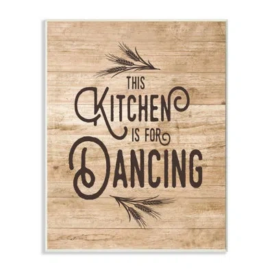 Stupell Industries This Kitchen Is For Dancing By Lettered And Lined - Picture Frame Textual Art Print In Wall Plaque