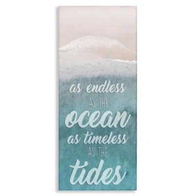 Stupell Industries Timeless As Tides Beach Quote By Marcus Prime - Wrapped Canvas Textual Art In Blue;beige