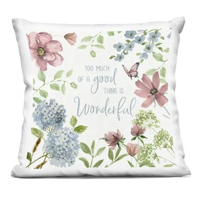 Stupell Industries Too Much Of A Good Thing Decorative Printed Throw Pillow, Design By Nan In Green