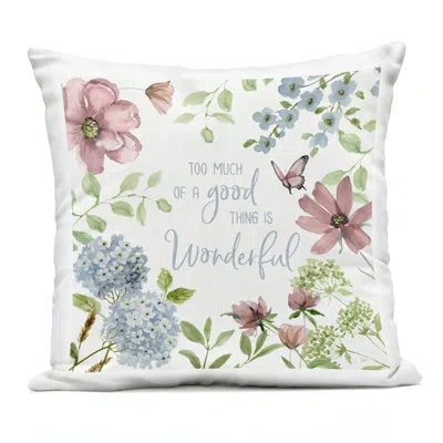 Stupell Industries Too Much Of A Good Thing Outdoor Printed Pillow, Design By Nan In Green
