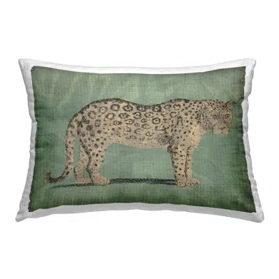 Stupell Industries Traditional Cheetah On Green Decorative Printed Throw Pillow Design By June Erica Vess