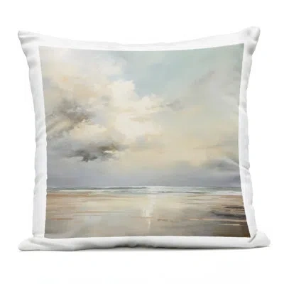 Stupell Industries Tranquil Shores Outdoor Printed Pillow Design By Raymond Powers In Tan