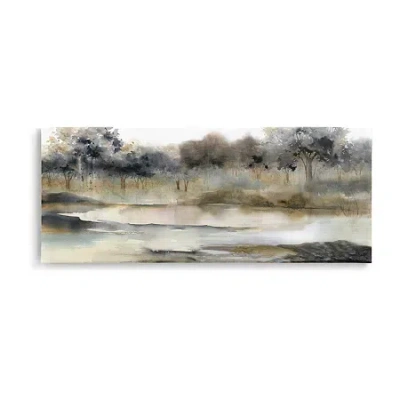 Stupell Industries Trees By Lakeside Landscape Canvas Art In Pink