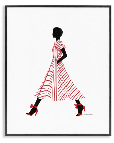 Stupell Industries Trendy Girl In Red Framed Giclee Art