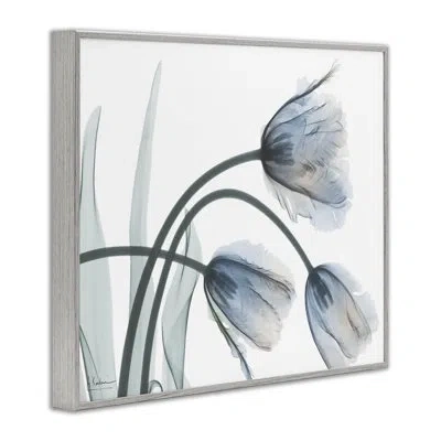 Stupell Industries Trendy Mod Tulips Framed Giclee, Design By Albert Koetsier In Farmhouse Gray Framed Giclee
