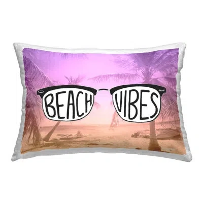 Stupell Industries Tropical Beach Vibes Decorative Printed Throw Pillow Design By Emily Navas In Purple
