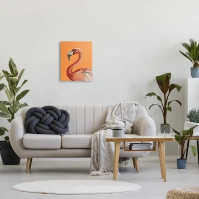 Stupell Industries Tropical Flamingo Bird Portrait Detail By Patricia Pinto - Wrapped Canvas Painting
