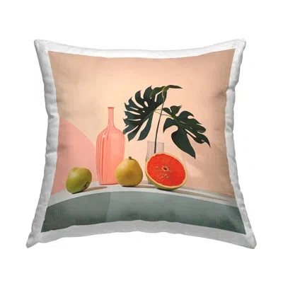 Stupell Industries Tropical Kitchen Citrus Decorative Printed Throw Pillow By Lazar Studio In Blue;white;green;beige