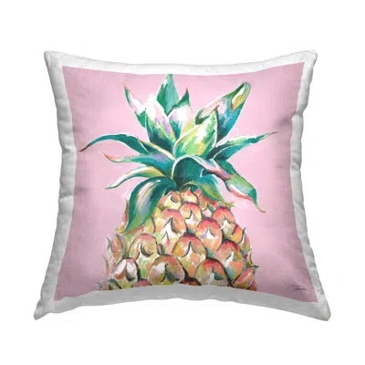 Stupell Industries Tropical Pineapple Top Soft Pink Color Pop Decorative Printed Throw Pillow By Patricia Pinto