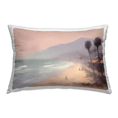 Stupell Industries Tropical Shore Walk Outdoor Printed Pillow By Noah Bay In Beige