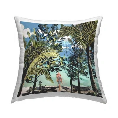Stupell Industries Tropical Summer Beach Couple Printed Throw Pillow Design By Amelia Noyes