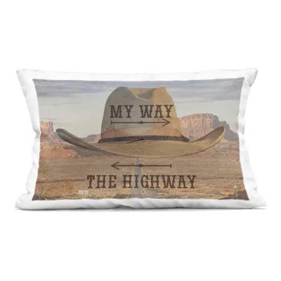 Stupell Industries Two Choices Funny Cowboy Decorative Printed Throw Pillow Design By Marcus Prime In Tan