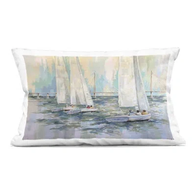 Stupell Industries Two Men On Sailboat Decorative Printed Throw Pillow, Design By Susan Winget