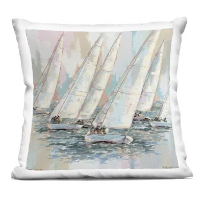 Stupell Industries Two Men On Sailboat Decorative Printed Throw Pillow, Design By Susan Winget