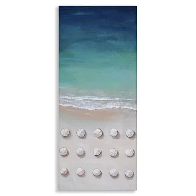Stupell Industries Umbrella Beach Coast Deep Blue Waters Aerial Painting Oversized Stretched Canvas Wall Art By Lauren 