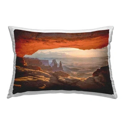 Stupell Industries Under Canyon Rocks View Outdoor Printed Pillow By Marty Hulsebos In Brown