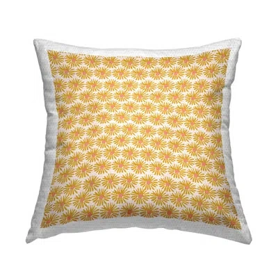 Stupell Industries Uniform Daisy Pattern Printed Outdoor Throw Pillow Design By Chen Alyesh In Yellow Floral