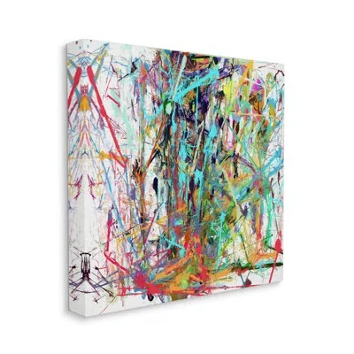 Stupell Industries Urban Splatter Chaotic Abstraction Canvas Wall Art Design By Angel Estevez In Multicolor