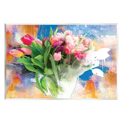 Stupell Industries Urban Spring Bouquet Wall Plaque Art By Porter Hastings In Blue;green;pink