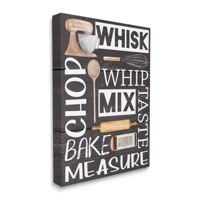 Stupell Industries Various Baking Tools Kitchen By Nd Art - Wrapped Canvas Graphic Art In Gray;beige