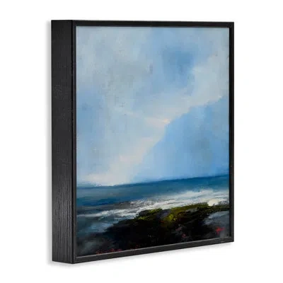 Stupell Industries Vast Beachy View Framed Giclee Art, Design By Patrick Dennis In Midnight Black Framed Giclee