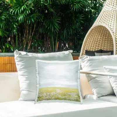 Stupell Industries Vast Spring Meadow Printed Outdoor Throw Pillow Design By Grace Popp In Green