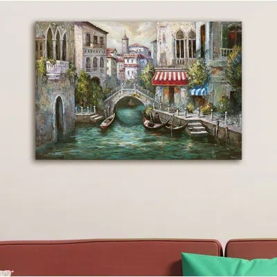 Stupell Industries Venice Paradise Canal Painting Print On Canvas