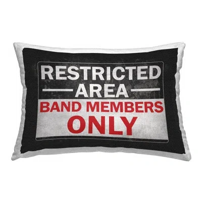 Stupell Industries Vintage Band Members Outdoor Printed Pillow By Masey St. Studio In Black