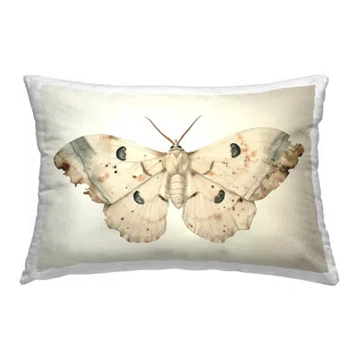 Stupell Industries Vintage Beige Moth Decorative Printed Throw Pillow By Petal Prints Design