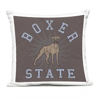 Stupell Industries Vintage Boxer State Design By Spirit Animals/life Is High Outdoor Printed Pillow In Brown