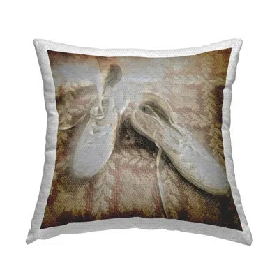 Stupell Industries Vintage Classic High Tops Outdoor Printed Pillow By Graffitee Studios In Beige