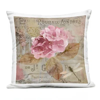Stupell Industries Vintage French Hydrangea Design By Sasha Outdoor Printed Pillow In Pink