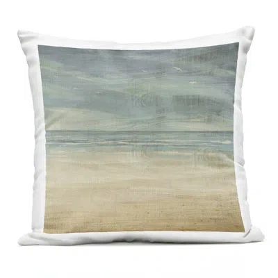 Stupell Industries Vintage Misty Coast Outdoor Printed Pillow, Design By Dan Meneely, 18 X 7 X 18 In Blue