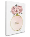 Stupell Industries Vintage Pink Florals In Round Fashion Fragrance Bottle Stretched Canvas Wall Art By Amand In Pink