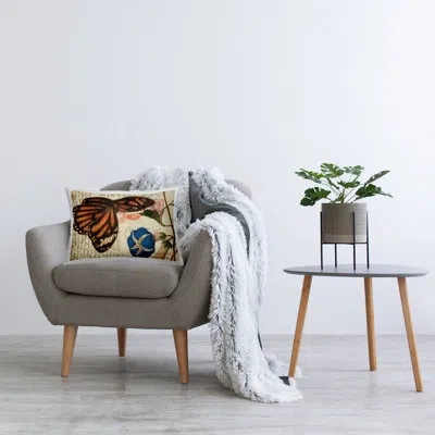Stupell Industries Vintage Postcard & Fauna Decorative Printed Throw Pillow By Deborah Revell In Brown