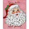 Stupell Industries Vintage Santa Canvas Wall Art In Pink