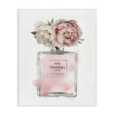 Stupell Industries Vintage Soft Flowers In Pink Fashion Fragrance Bottle