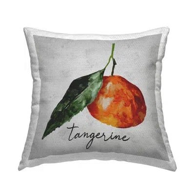 Stupell Industries Vintage Tangerine Fruit Outdoor Printed Pillow By Regina Moore In Orange