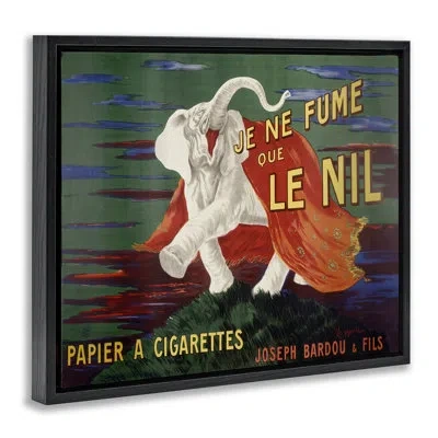 Stupell Industries Vintage Tobacco Advertisement Brown Framed Floater Canvas Wall Art, Design By Marcus Jules In Jet Black Floater Frame