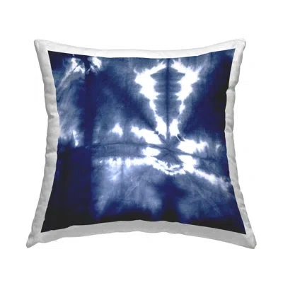 Stupell Industries Vivid Blue Tie Dye Pattern Printed Throw Pillow Design By Ellie Roberts