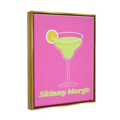 Stupell Industries Vivid Skinny Margs Floater Frame By House Of Lulu In Metallic Gold Floater Frame