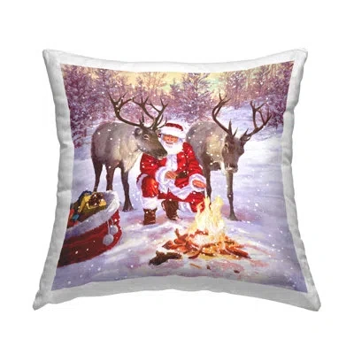 Stupell Industries Warm Christmas Campfire Santa Printed Throw Pillow Design By Pip Wilson