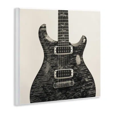 Stupell Industries Wave Patterned Guitar Wall Plaque Art By Deborah Revell In Grey