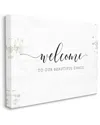 Stupell Industries Welcome To Our Beautiful Chaos Fun Family Phrase Stretched Canvas Wall Art By Jennifer Pu In Off-white